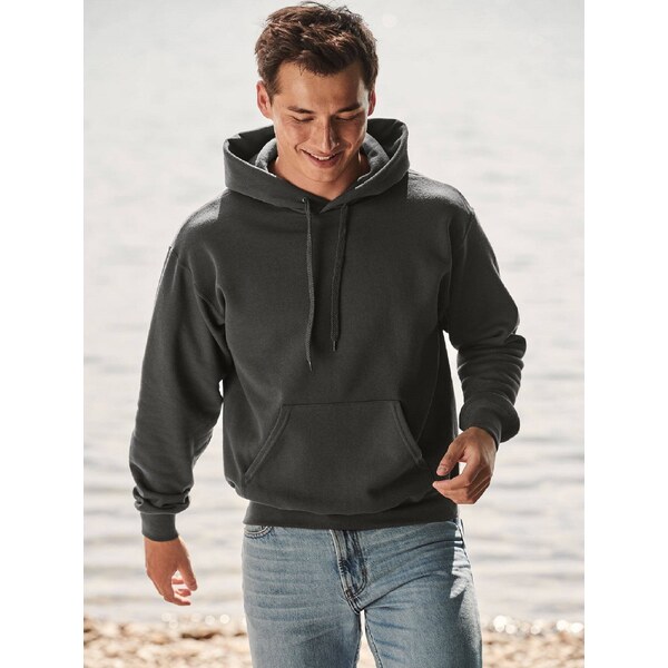 Grafitová pánska mikina s kapucňou Fruit of the Loom 50558884