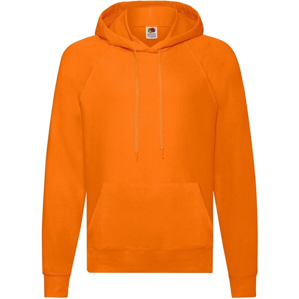 Orange Mens Hooded Sweat Sweat Fruit of the Loom 50558860