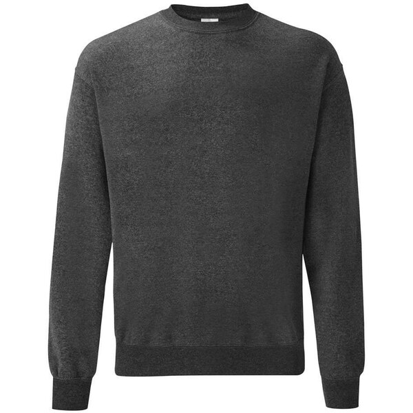 Dark Grey Mens Sweatshirt Set-in Sweat Fruit of the Loom 50508687