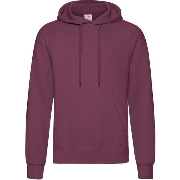 Burgundy mens sweatshirt Hooded Sweat Fruit of the Loom 50508691
