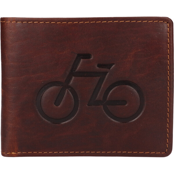 Lagen Pánska kožená peňaženka 266-3701/M bicykel - hnedá 46044706