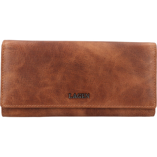 Lagen Dámska kožená peňaženka LG-22164 camel 46044708