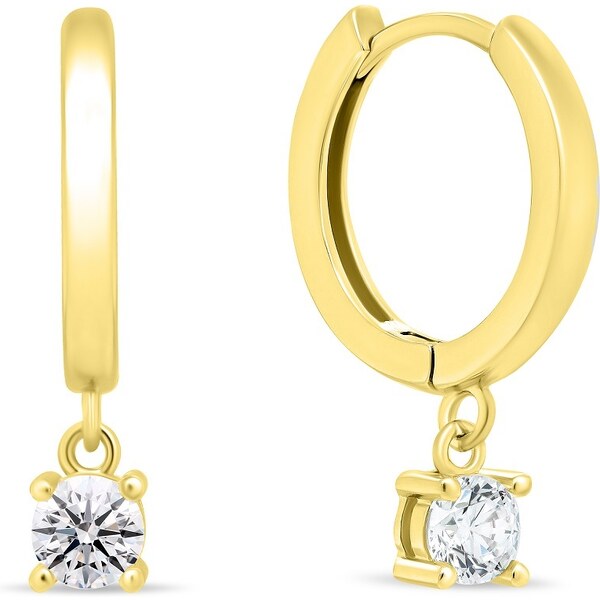 Brilio Silver Pozlátené náušnice kruhy s príveskami EA493Y 66594083