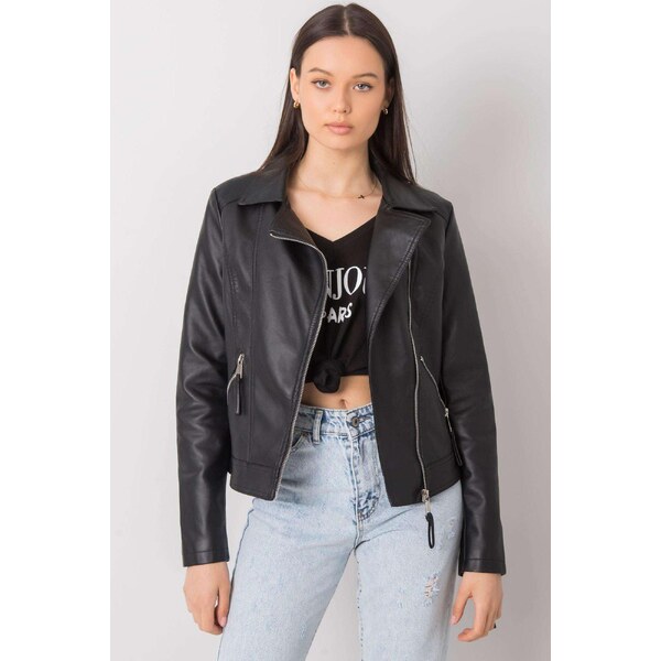 MladaModa Koženková bunda Adaliya čierna 65627002