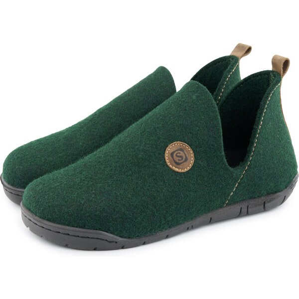 Vlnka Dámske filcové papuče Jana tmavo zelená veľkosti obuvi - dospelí 46177838