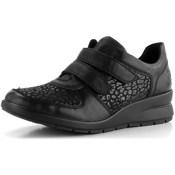 Rieker poltopánky na suchý zips čierne L4868-00 61761752