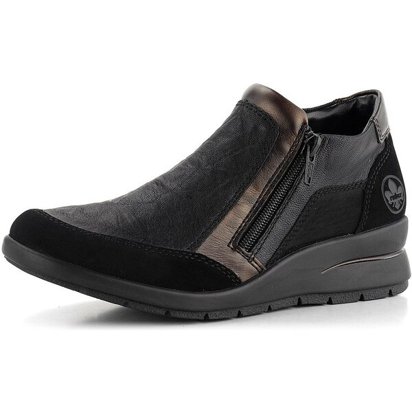 Rieker členková obuv so zipsom čierna kombinovaná L4851-00 61761977