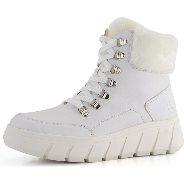 Rieker šnurovacia členková obuv na platforme biela Y3502-80 61761986