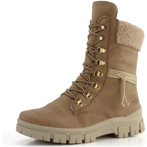 Rieker vyššia šnurovacia členková obuv béžová Z1121-64 61761976