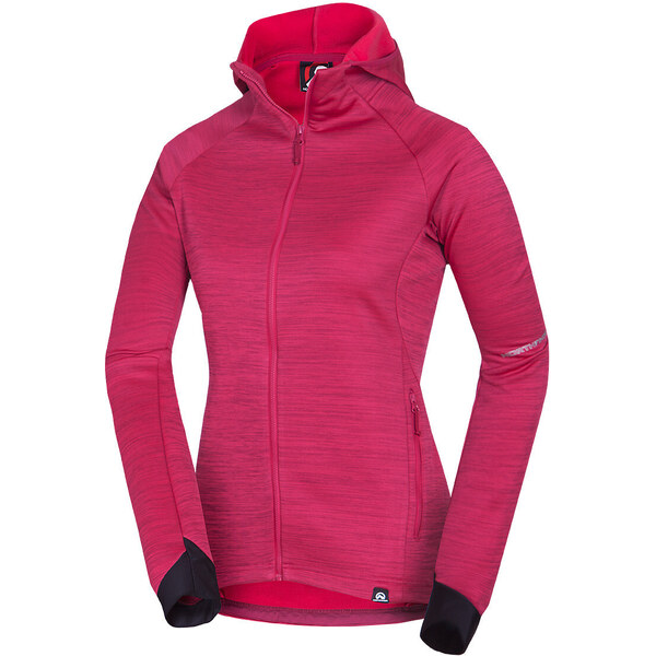 Northfinder Dámska univerzálna funkčná mikina s kapucňou BUIN cherry 46107458