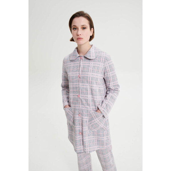 Vamp - Károvaný župan na gombíky 19169 - Vamp 49772601