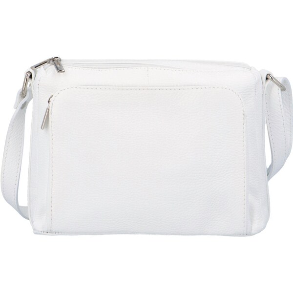 Delami Vera Pelle Dámska kožená crossbody kabelka biela - ItalY Bandit 31600119