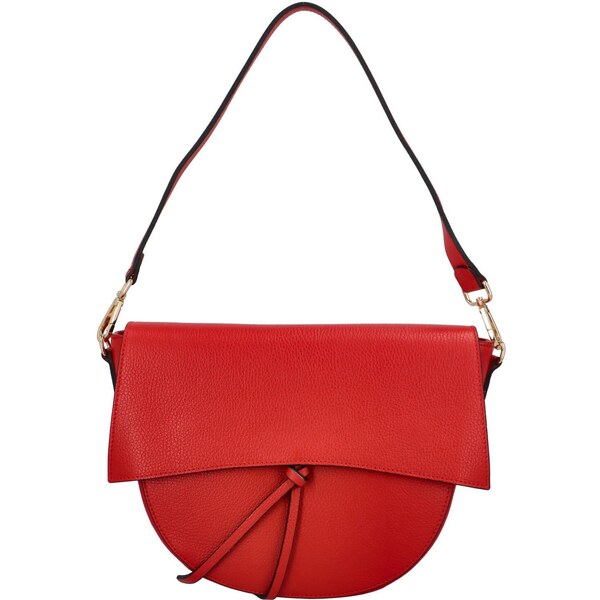 Dámska kožená kabelka červená - Delami Vera Pelle Mephia červená 48136934