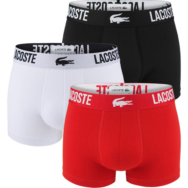 LACOSTE - boxerky 3PACK ultra comfortable stretch cotton Lacoste logo 46107656