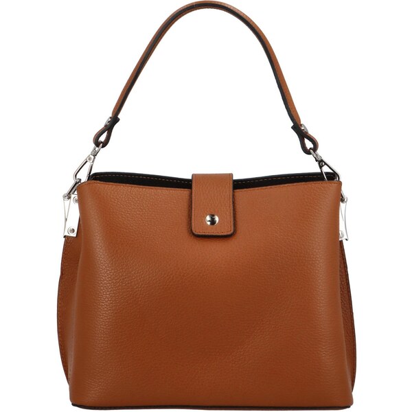 Dámska kožená kabelka do ruky koňaková - ItalY Auren koňak 46666348