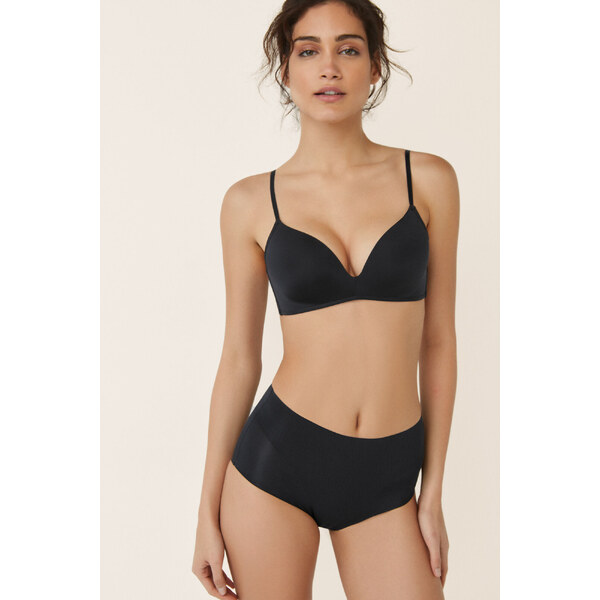 womensecret Čierne tvarujúce nohavičky s vysokým pásom 45858831