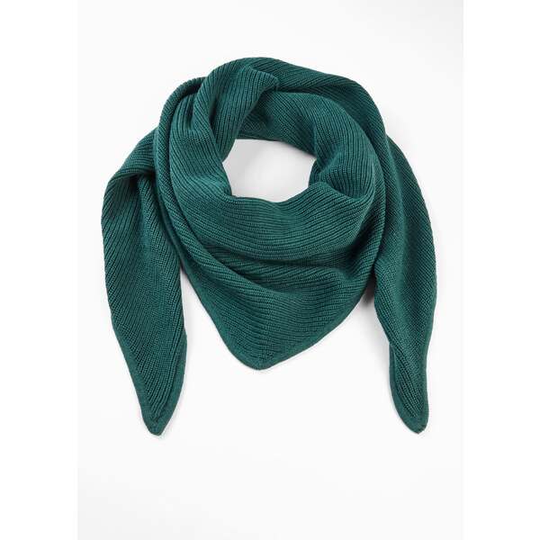 bonprix Trojuholníková šatka s bio bavlnou, farba zelená 46202552