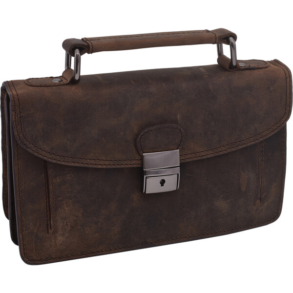 Mercucio Kožená etue taška tmavý tan hunter 2911574 64507427