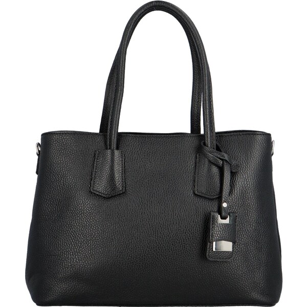 Delami Vera Pelle Dámska kožená kabelka cez plece čierna - Delami 46235842