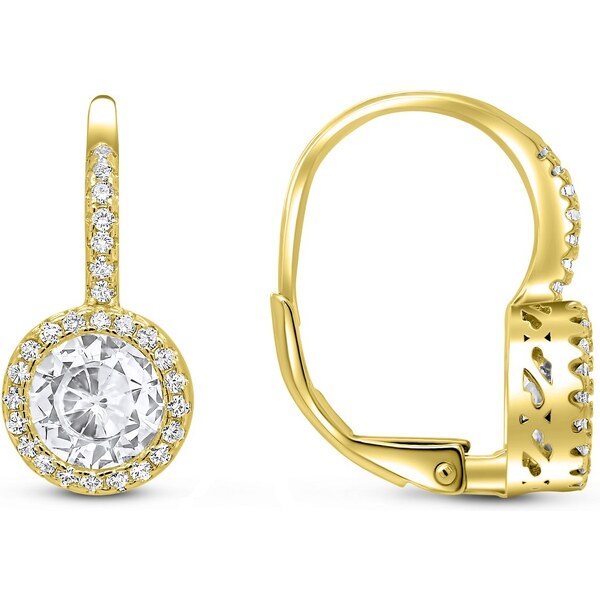 Brilio Silver Trblietavé pozlátené náušnice so zirkónmi EA118Y 66594253