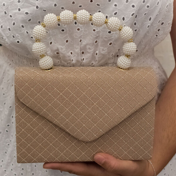 JOHN-C Dámska zlatá spoločenská kabelka BRENDA 46225138