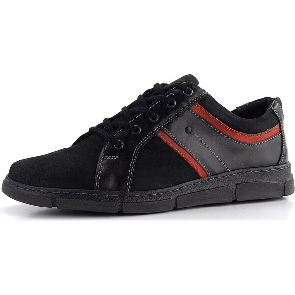 Klondike pánske poltopánky čierne 948 Black/Red 61761845