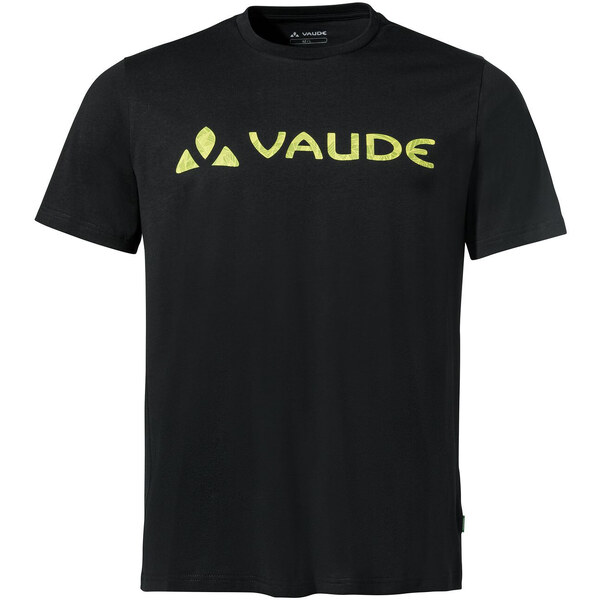 Vaude bavlnené tričko Logo, pánske, black/yellow 46365989
