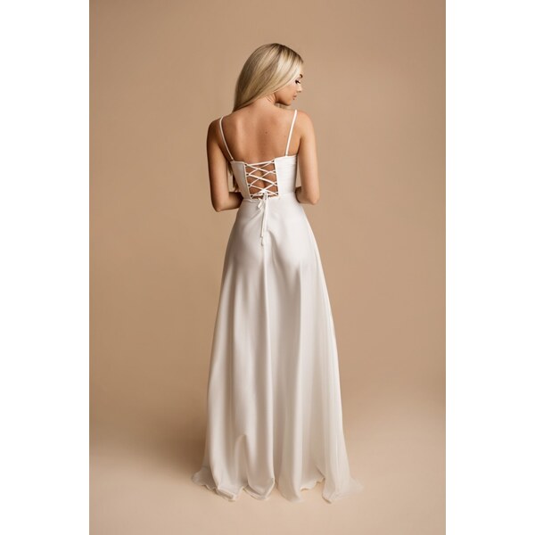 miadresses.sk Biele spoločenské šaty s korzetom 39204007