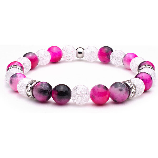 BudNej Minerálny náramok RADOSŤ a ROZHODNOSŤ z praskaného krištáľu a 50092171