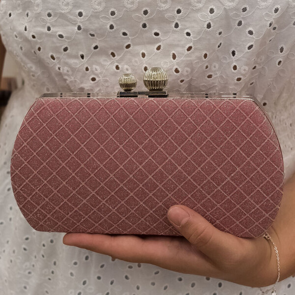 JOHN-C Dámska ružová spoločenská kabelka LUISA 46253688