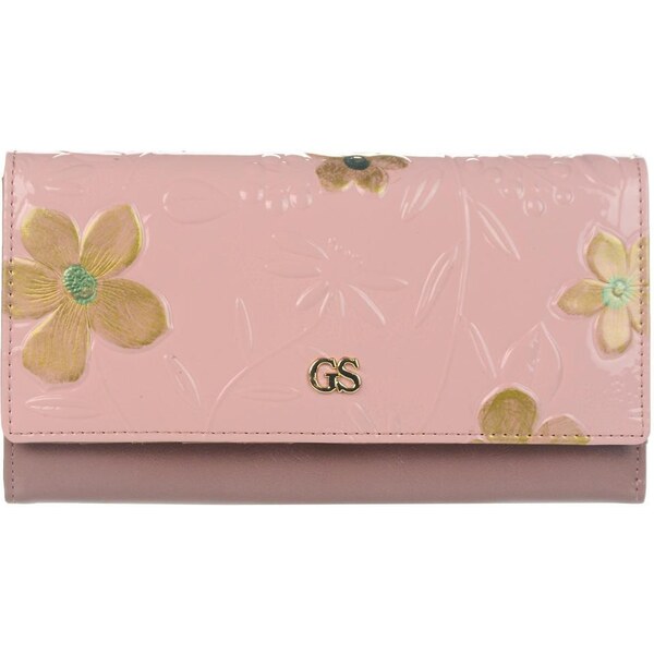 GROSSO Kožená dámska peňaženka RFID ružová v darčekovej krabičke 46253707