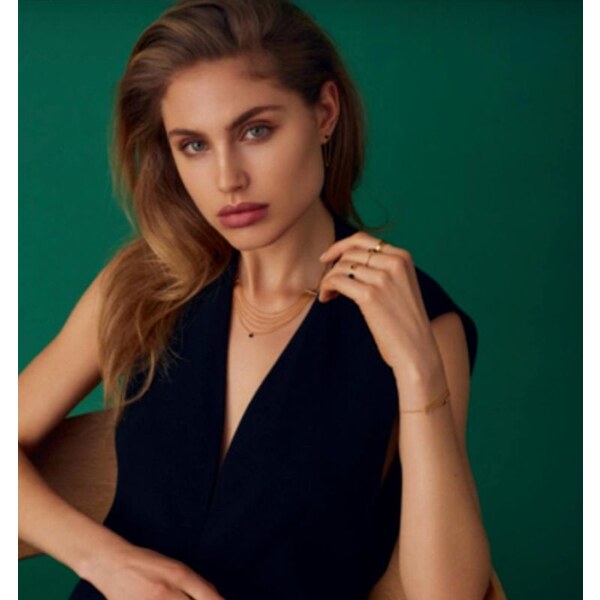 SWAROVSKI Elements Swarovski e. päťradový zlatý náhrdelník Banquet 46303655