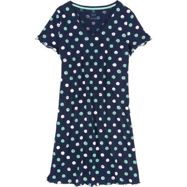 bonprix Nočná košeľa, krátka, z bio bavlny, farba modrá 44731659