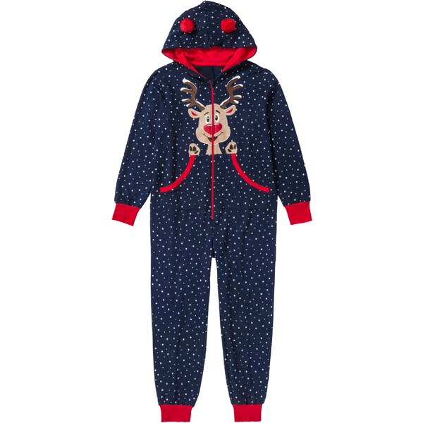 bonprix Pyžamový overal, farba modrá 46236353