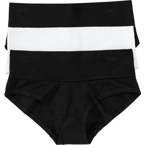 bonprix Materské nohavičky (3ks) bio bavlna, farba čierna 44732797