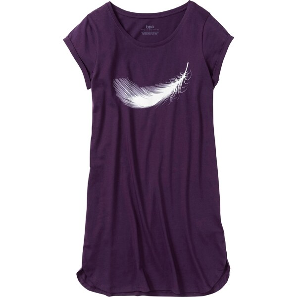 bonprix Nočná košeľa, krátka, z čistej bio bavlny, farba fialová 44732883