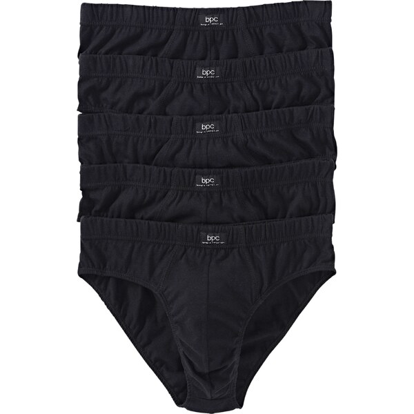 bonprix Maxi slipy (5 ks) z bavlny, farba čierna 44741574