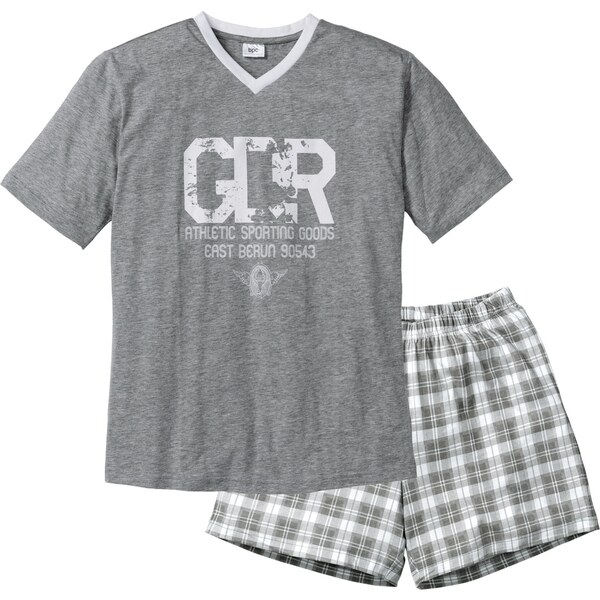 bonprix Krátke pyžamo, farba šedá 44741628