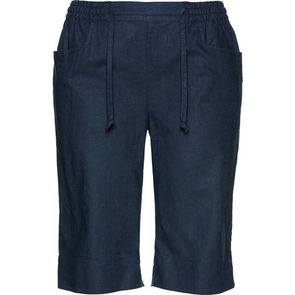 bonprix Plátené bermudy, farba modrá 44741904