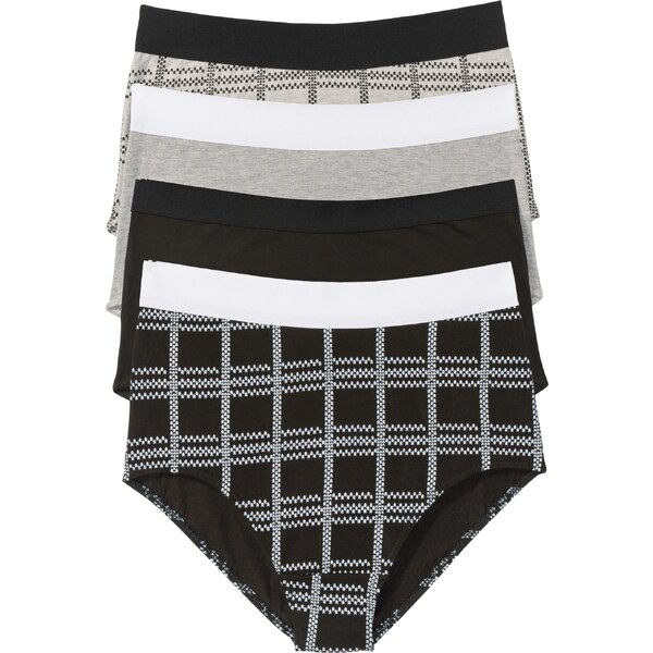 bonprix Vysoké nohavičky (4 ks) bio bavlna, farba čierna 44741967