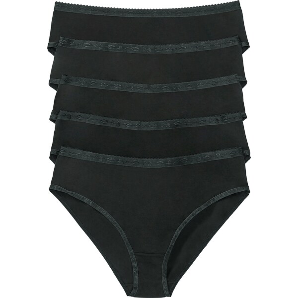 bonprix Maxi nohavičky (5 ks), farba čierna 44741974