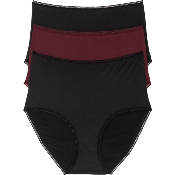 bonprix Vysoké mikrovláknové nohavičky (3 ks), farba čierna 44742175