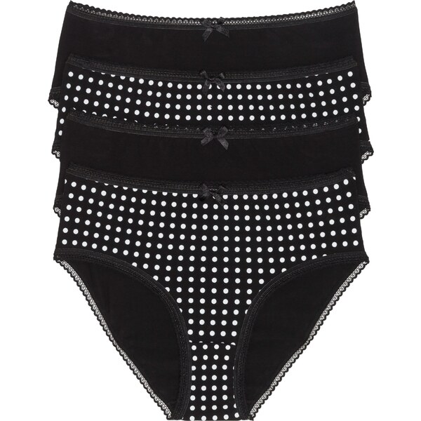 bonprix Maxi nohavičky (4 ks), farba čierna 44742287