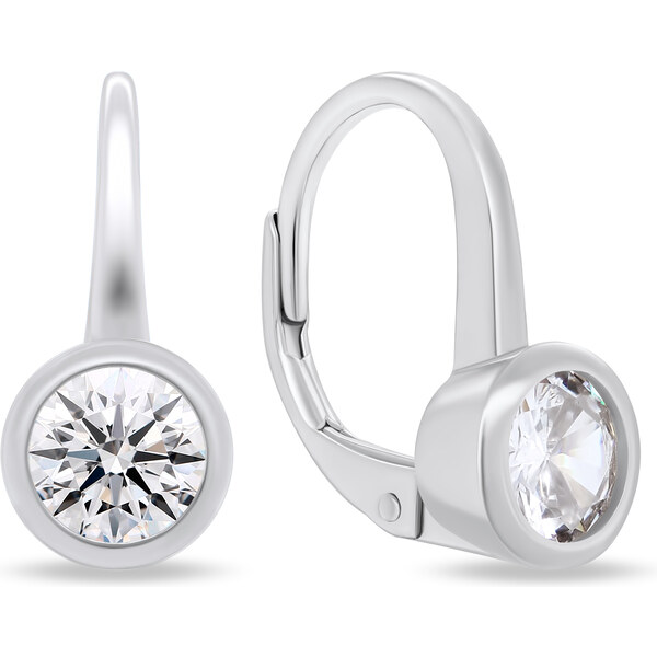 Brilio Silver Jemné strieborné náušnice so zirkónmi EA129W 66592893