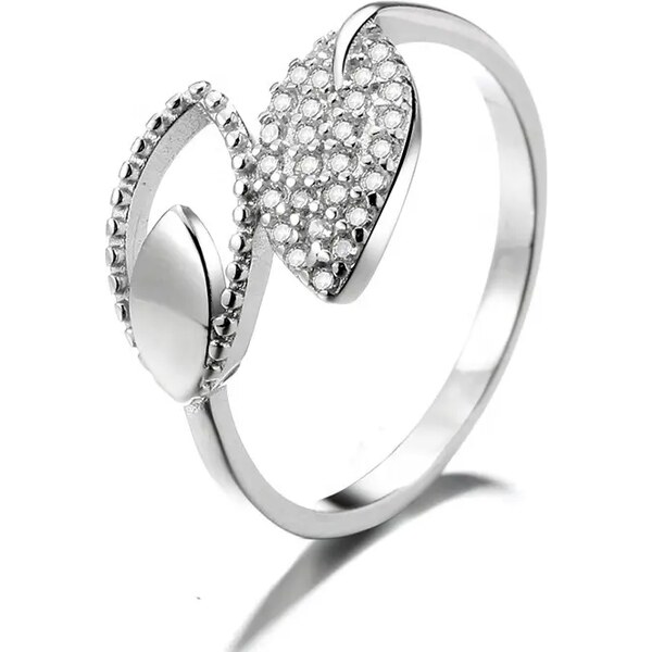 MAJYA Strieborný prsteň dva lístky NAIMA 10040/6 64581393