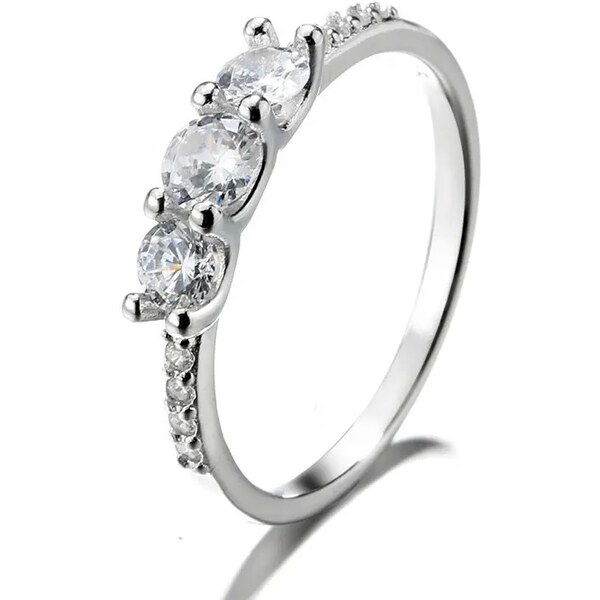 MAJYA Strieborný prsteň s tromi zirkónmi ISABELLA 10052/6 64581404