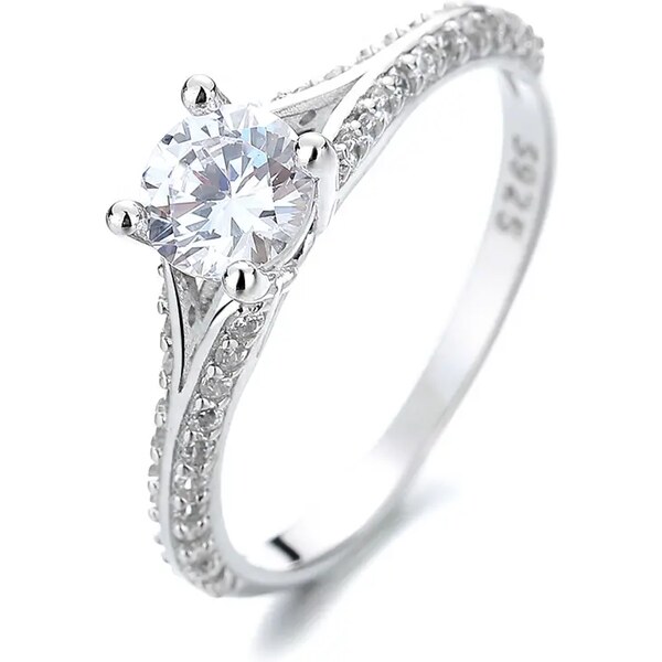 MAJYA Strieborný prsteň ILARIA s čírym kamienkom 10054/6 64581368