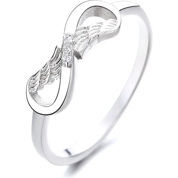 MAJYA Strieborný prsteň ROSSELLA nekonečno s anjelskými krídlami 10068 64581379