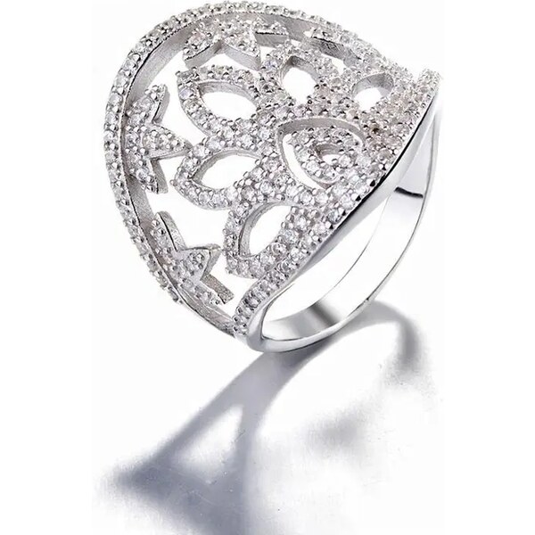 MAJYA Strieborný prsteň LUANA v tvare korunky so zirkónmi 10071/7 64581381