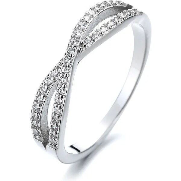 MAJYA Strieborný prsteň SELENE so zirkónmi 10074/6 64581384